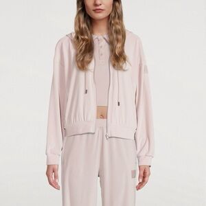 ALO Yoga Women's Light Pink Velour Hoodie